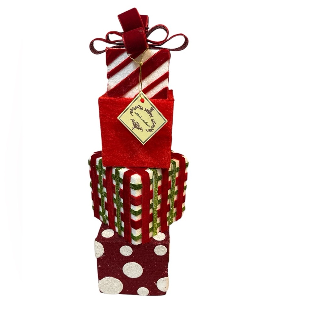 NWT-Mark Robert’s Decorative Stacked Gift Boxes 18” Tall
